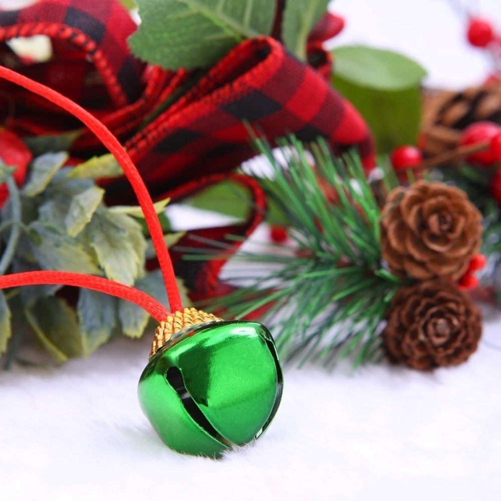 Red and Green Jingle Bell Necklace - Picture 2 of 6